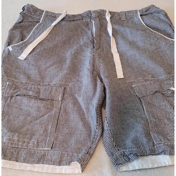 Vintage Y2K ROCAWEAR Designer Original Fit Plaid Drawstring Shorts. Size 38. - Picture 1 of 6
